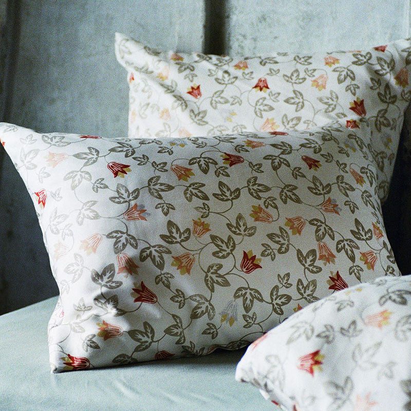 YOXFORD cushion cover white/eucalyptus 65x65 cm