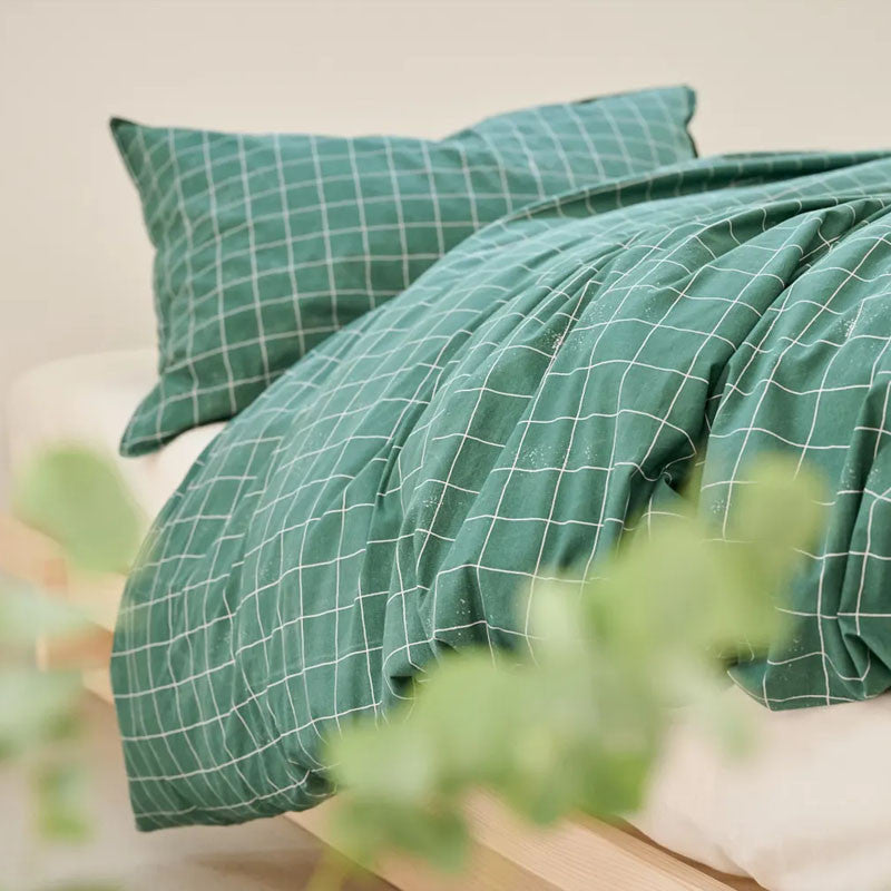 Vito Duvetbezug dunkelgrün/lavendel 200x210 cm