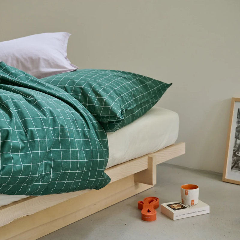 Vito cushion cover dark green/lavender 65x100 cm