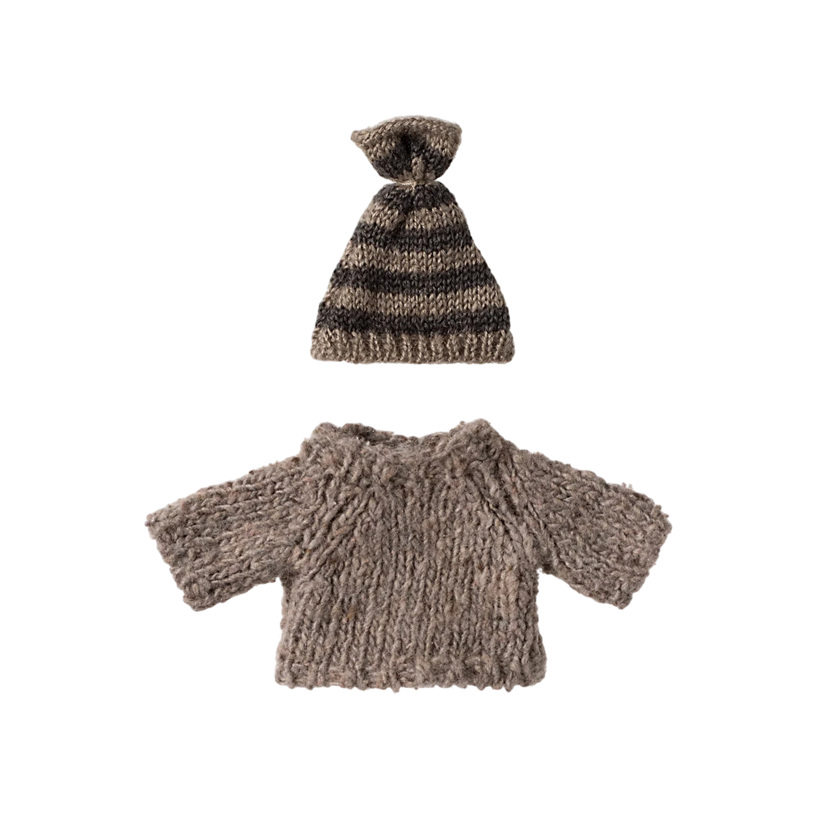 Maileg souris pull en tricot et bonnet grand frère