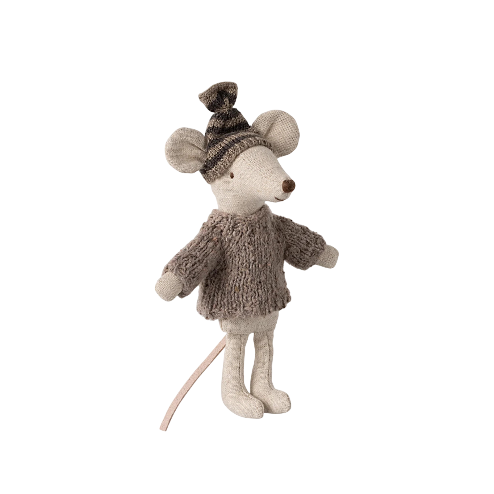 Maileg souris pull en tricot et bonnet grand frère