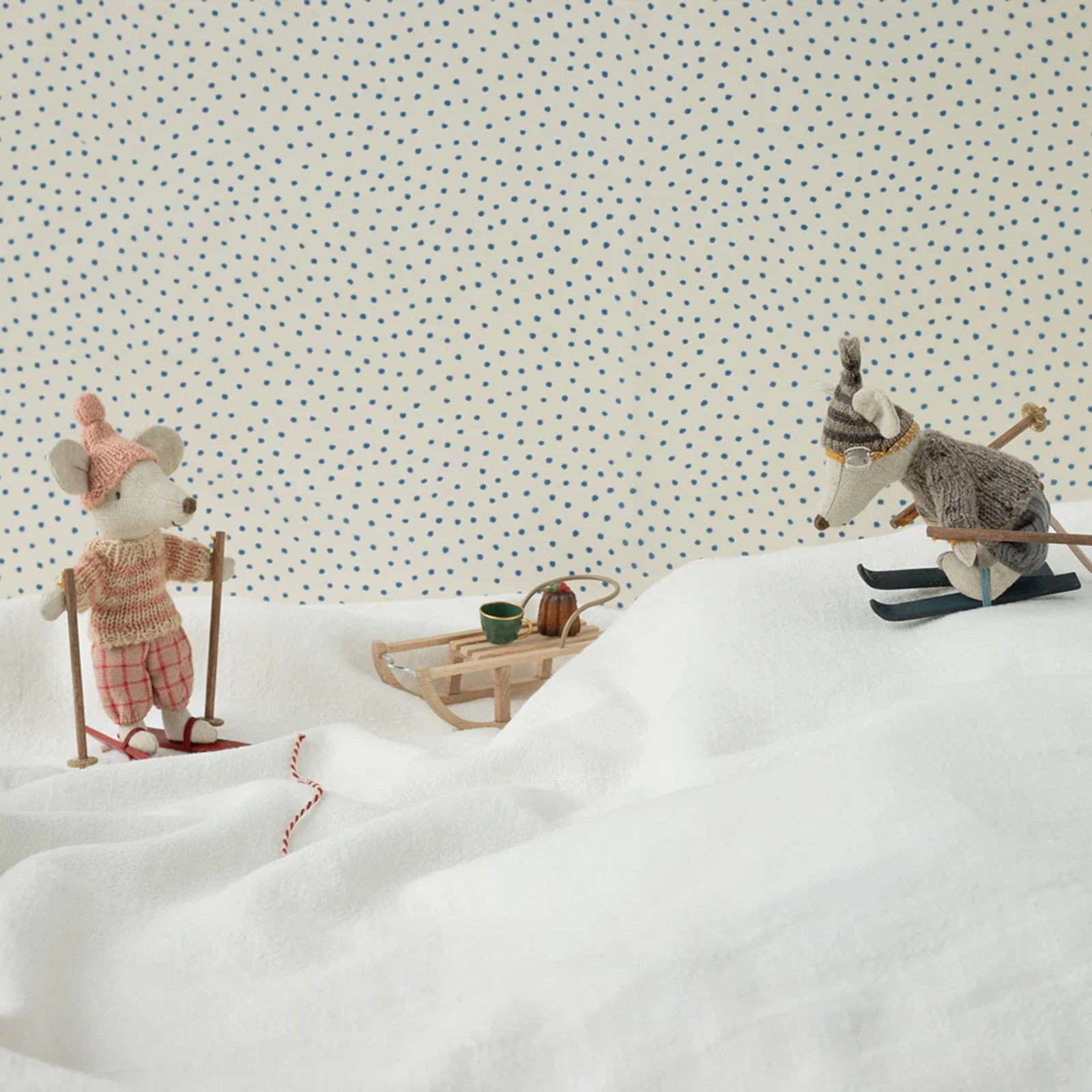 Maileg souris pull en tricot et bonnet grand frère