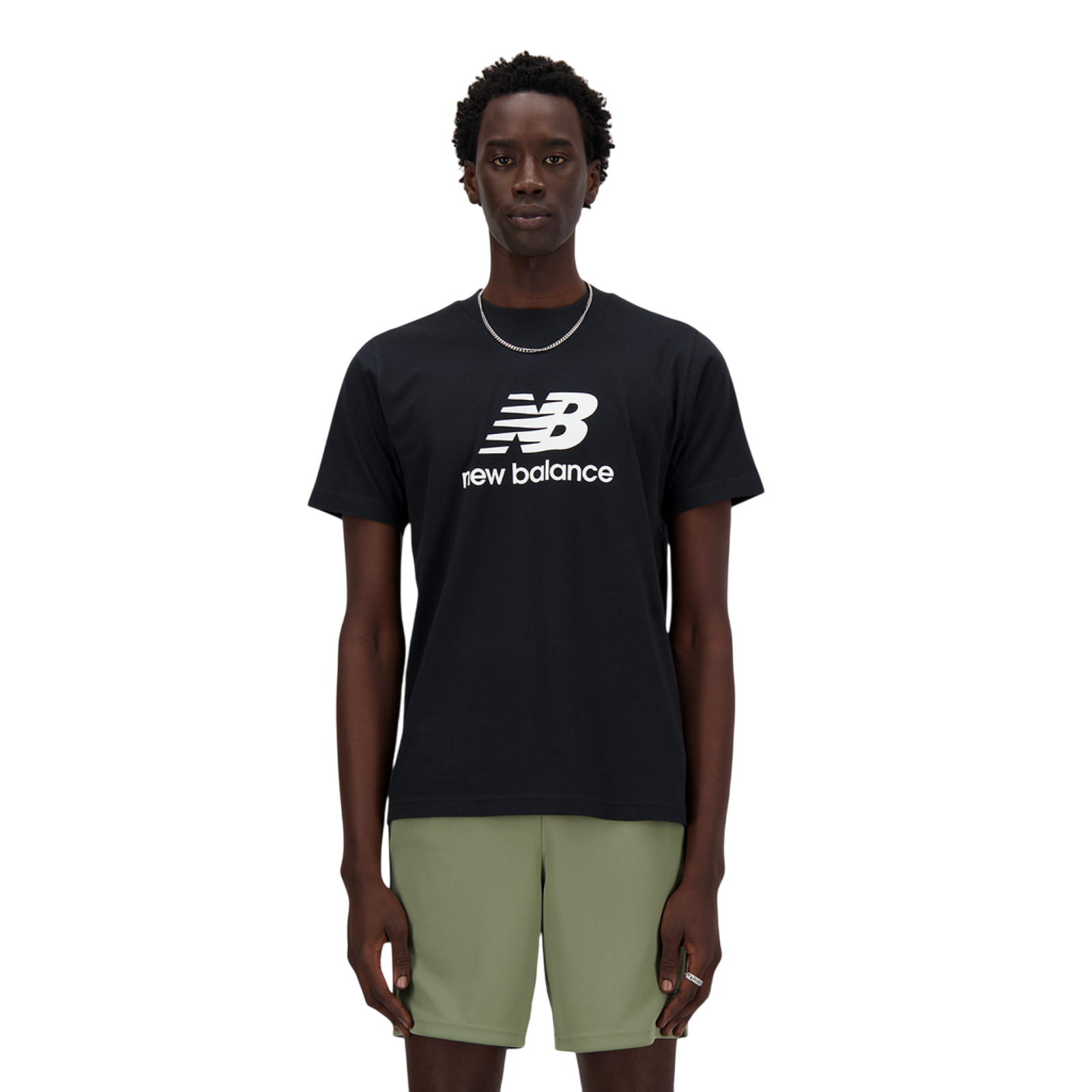 T-Shirt Sport Essentials Stacked Logo black