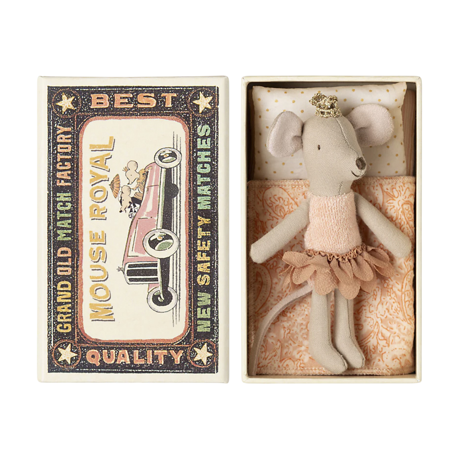 Maileg Maus Prinzessin kleine Schwester in der Streichholzschachtel