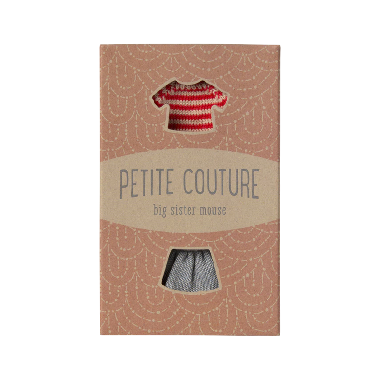 Maileg Maus Strickpullover und Rock grosse Schwester