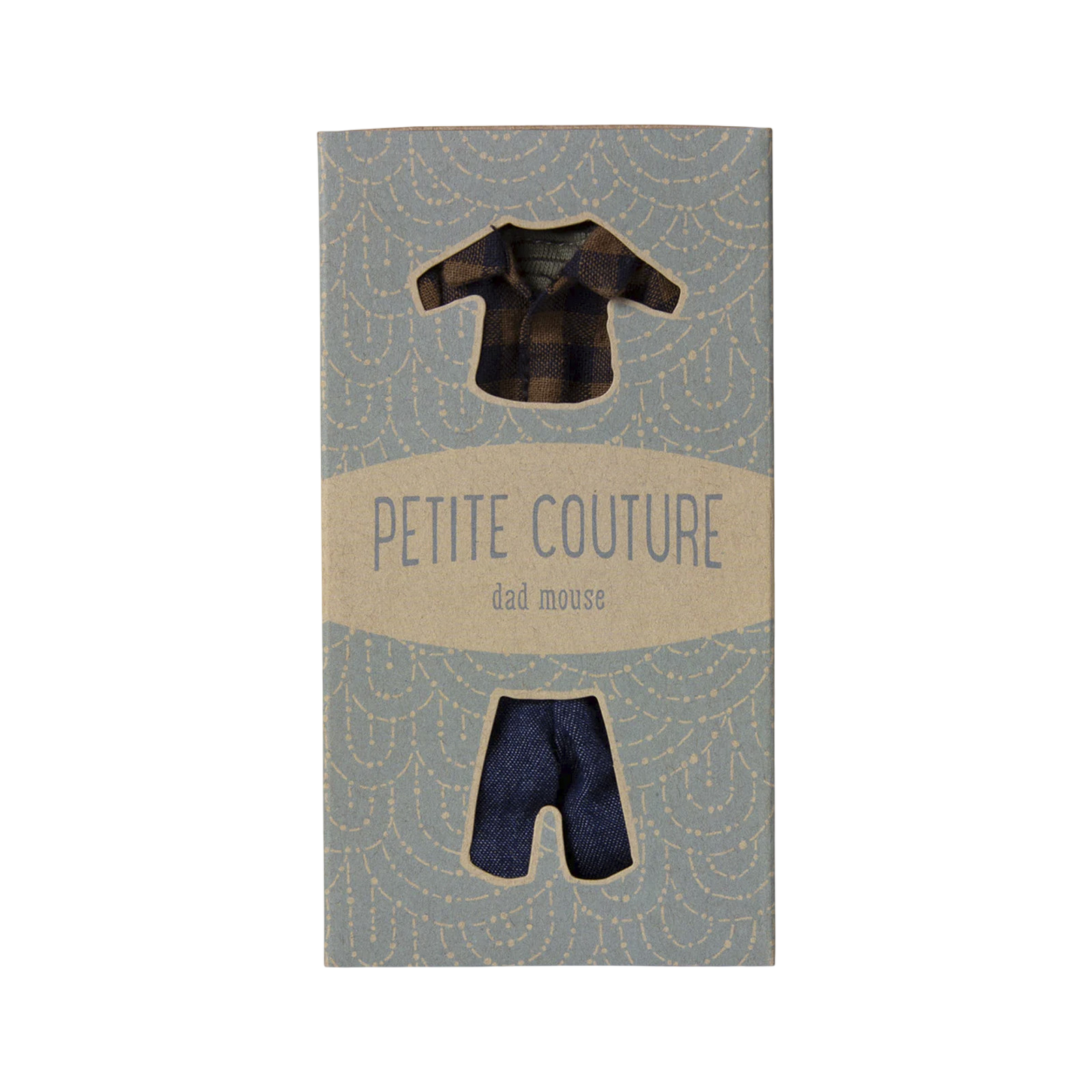 Maileg souris papa chemise à carreaux et pantalon