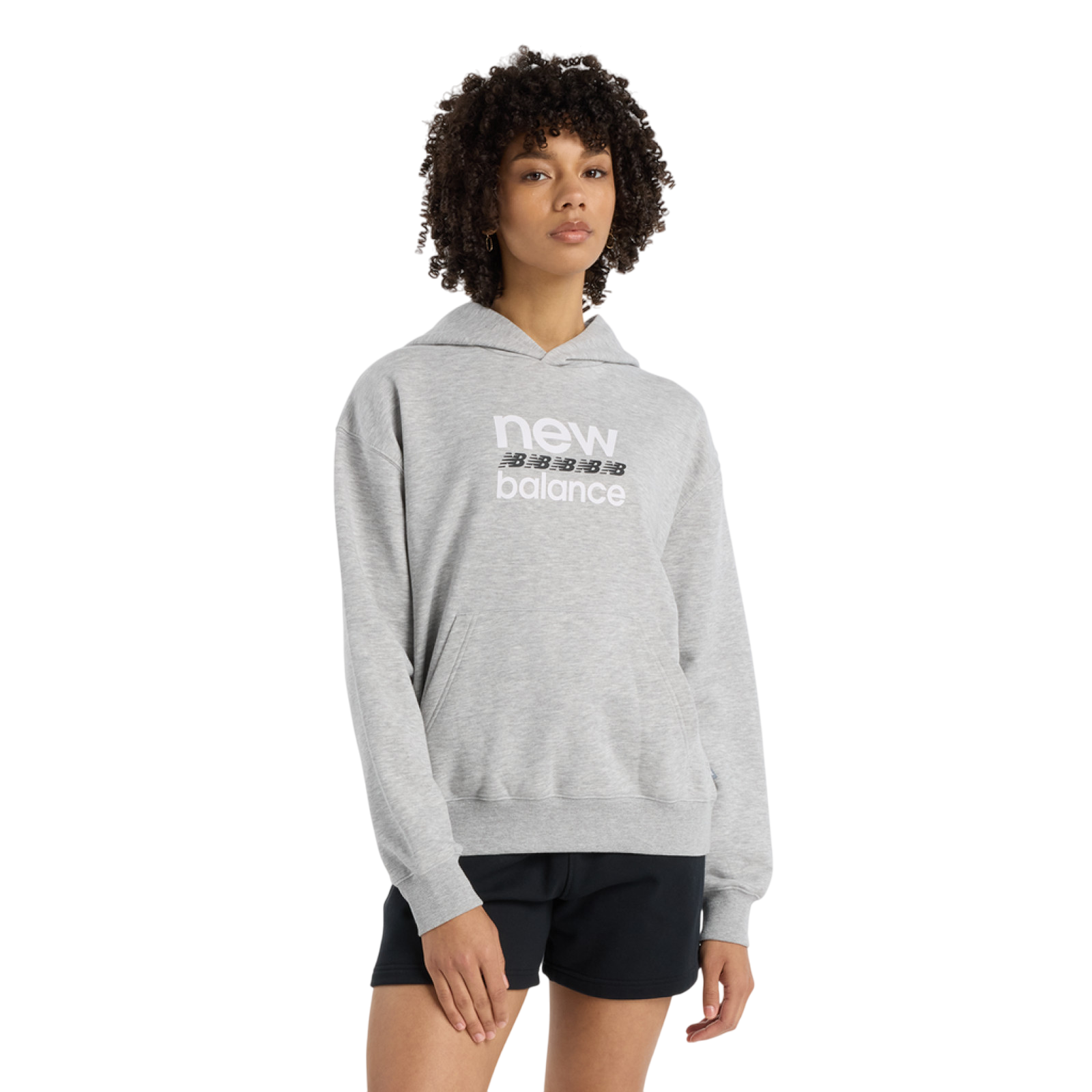 Pullover Sport Graphic French Terry Hoodie athletic gray