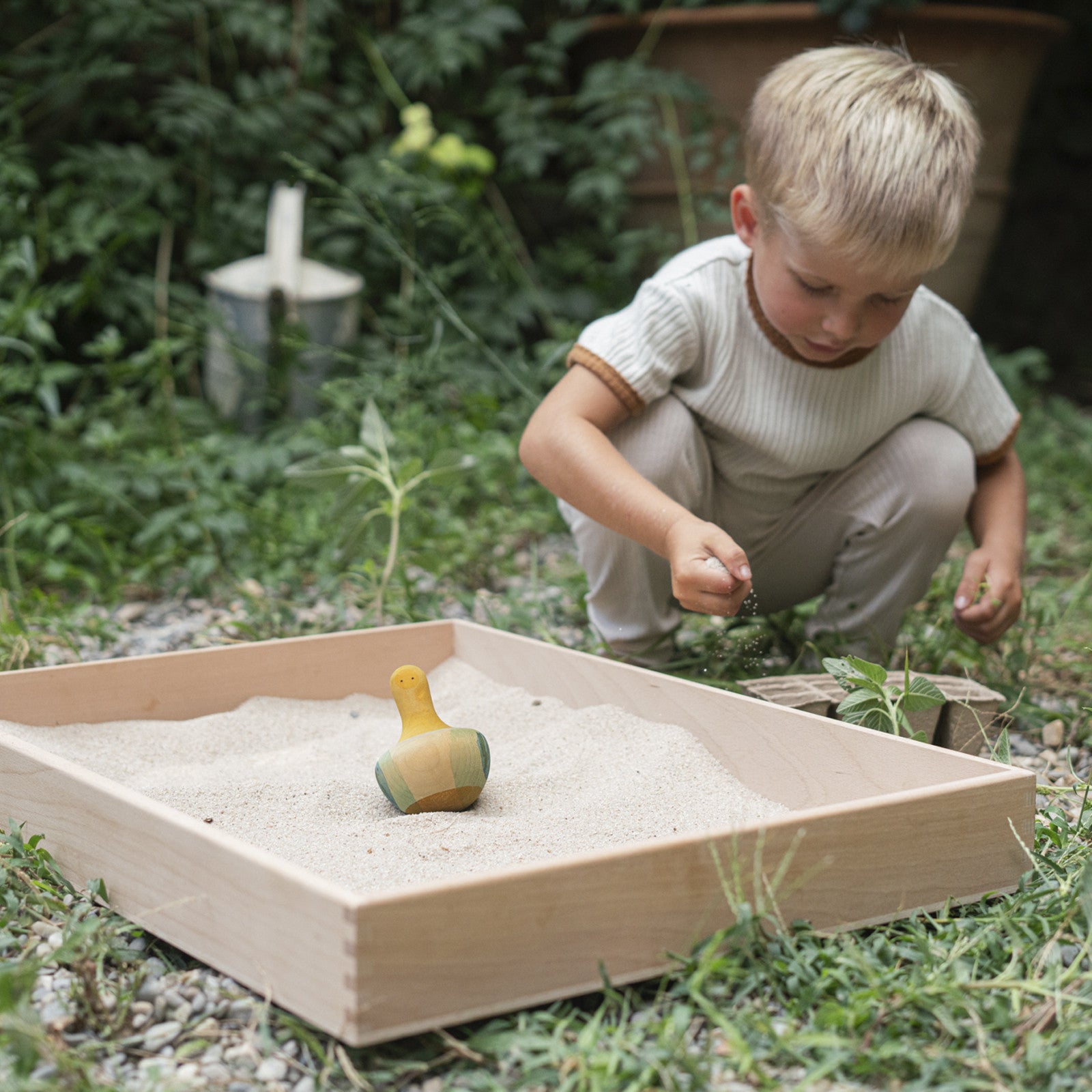 Holzkreisel Flowing Yellow Bird Grapat