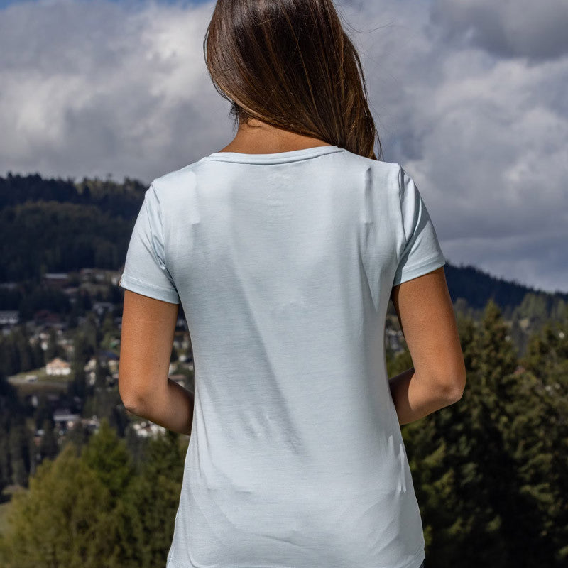 Frauen Funktions T-Shirt Loria ice water