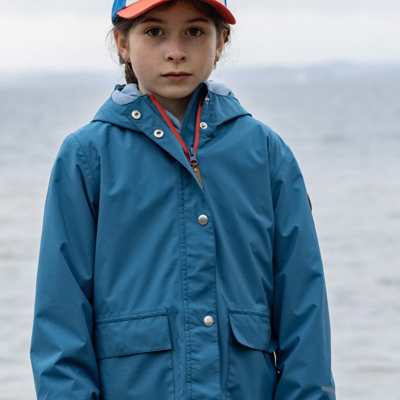 Kids Suri rain jacket indian teal