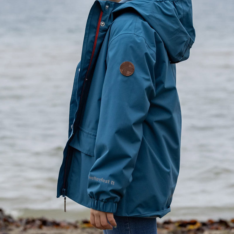 Kids Suri rain jacket indian teal