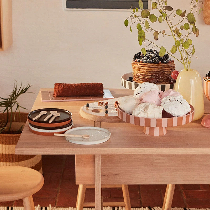 Serving plate Toppu large Caramel Rose