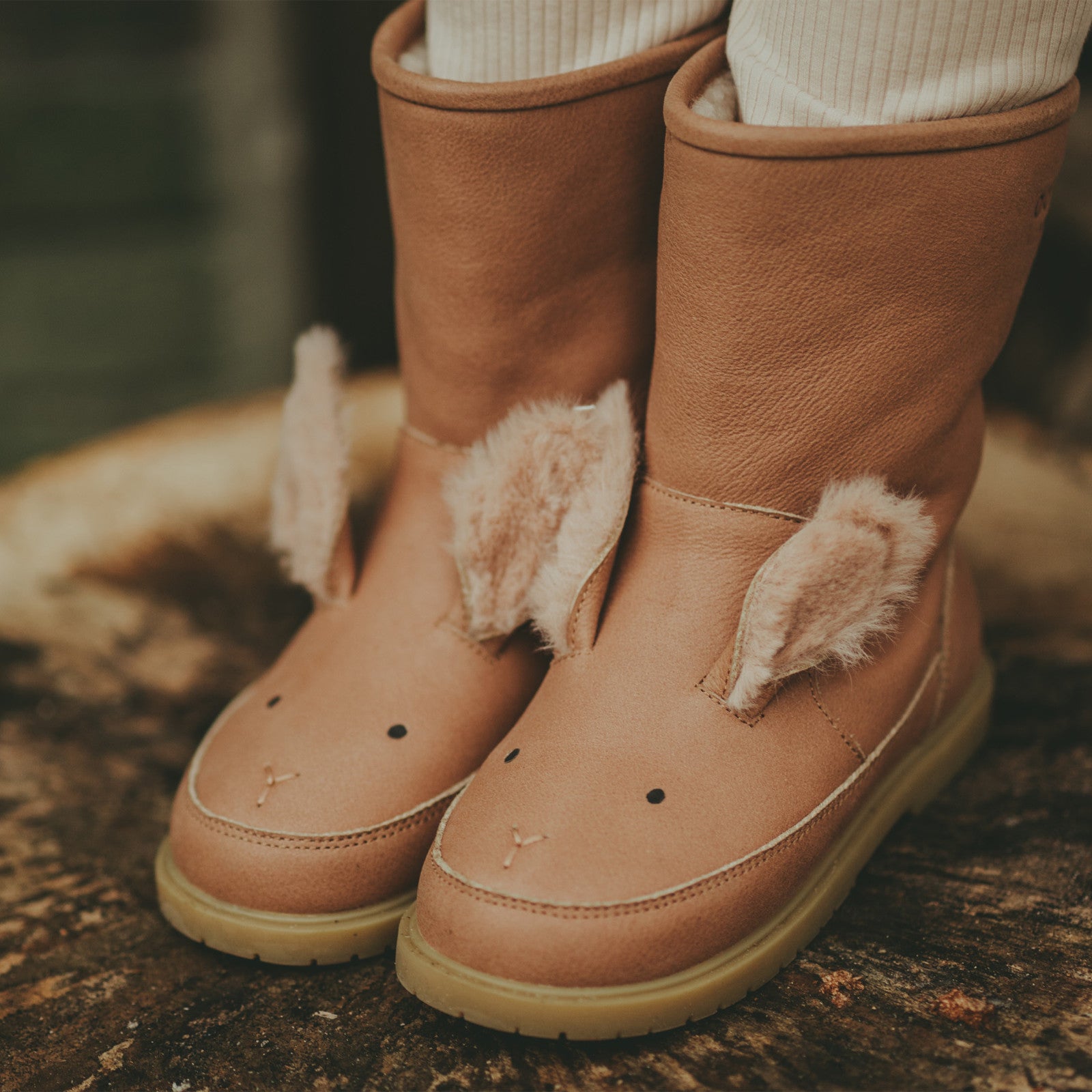 Boots Wadudu Fluffy Bunny Hazelnut Leather