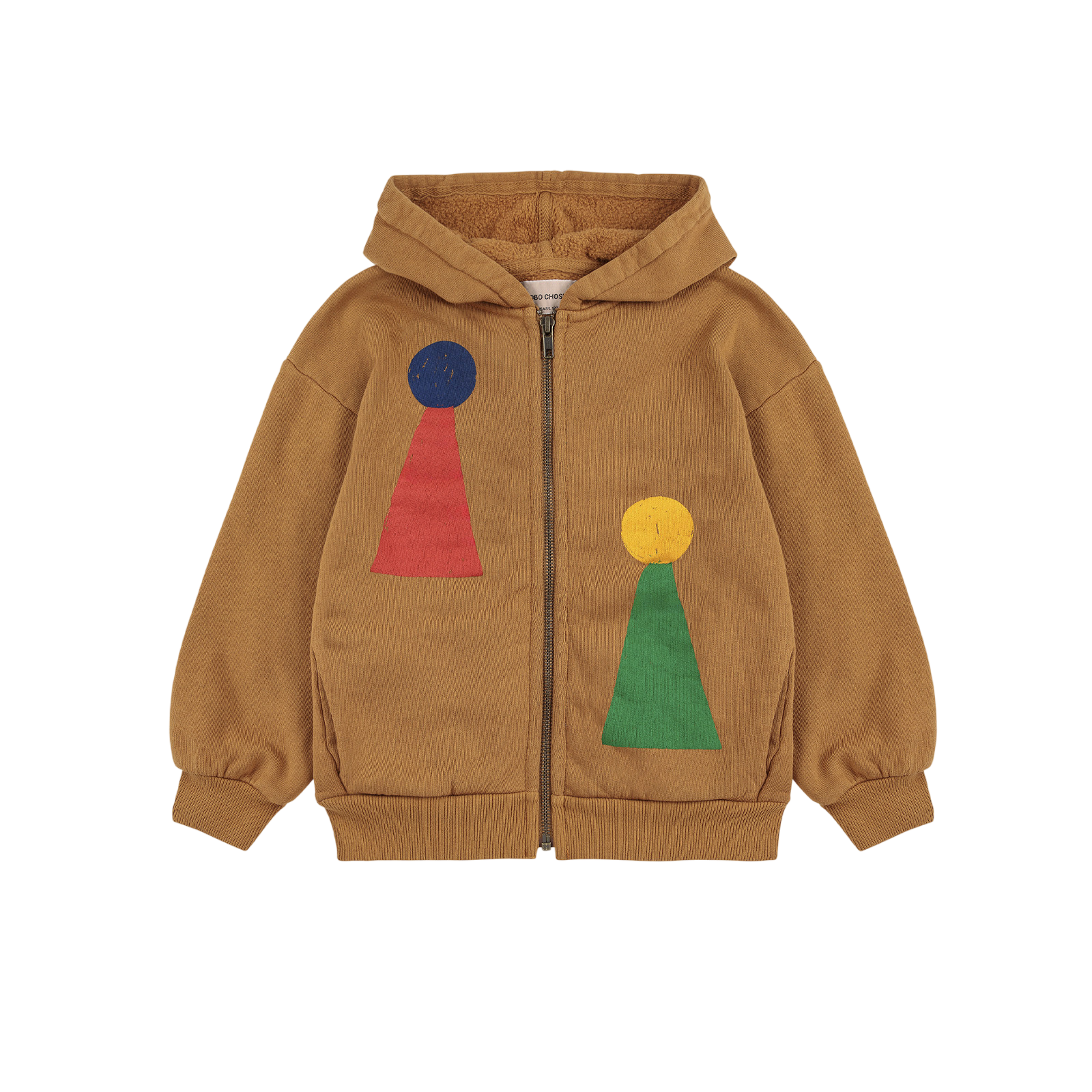 Hoodie Chess Pawn Zipped Brown