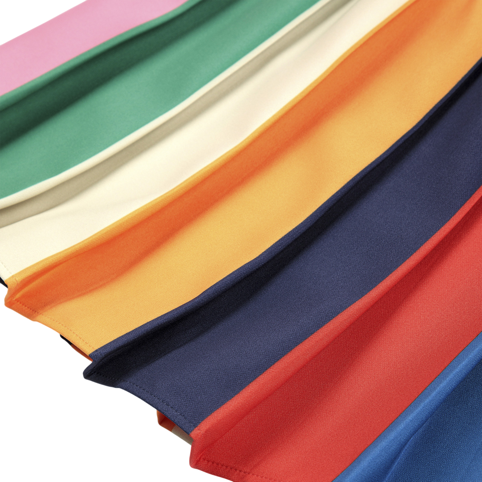 Jupe Bobo Pleated Color Block Multicolor