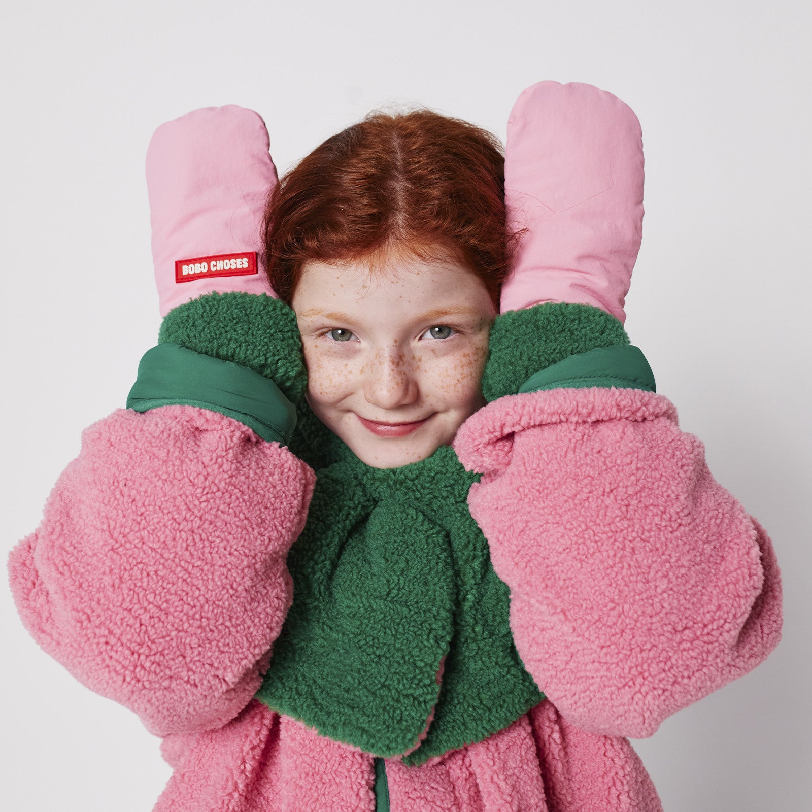 Mittens Bobo Choses Bicolor Pink