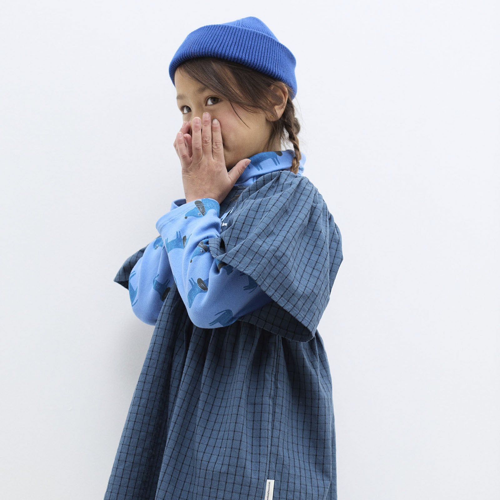 Langarmshirt Blue Dog All Over Soft Blue