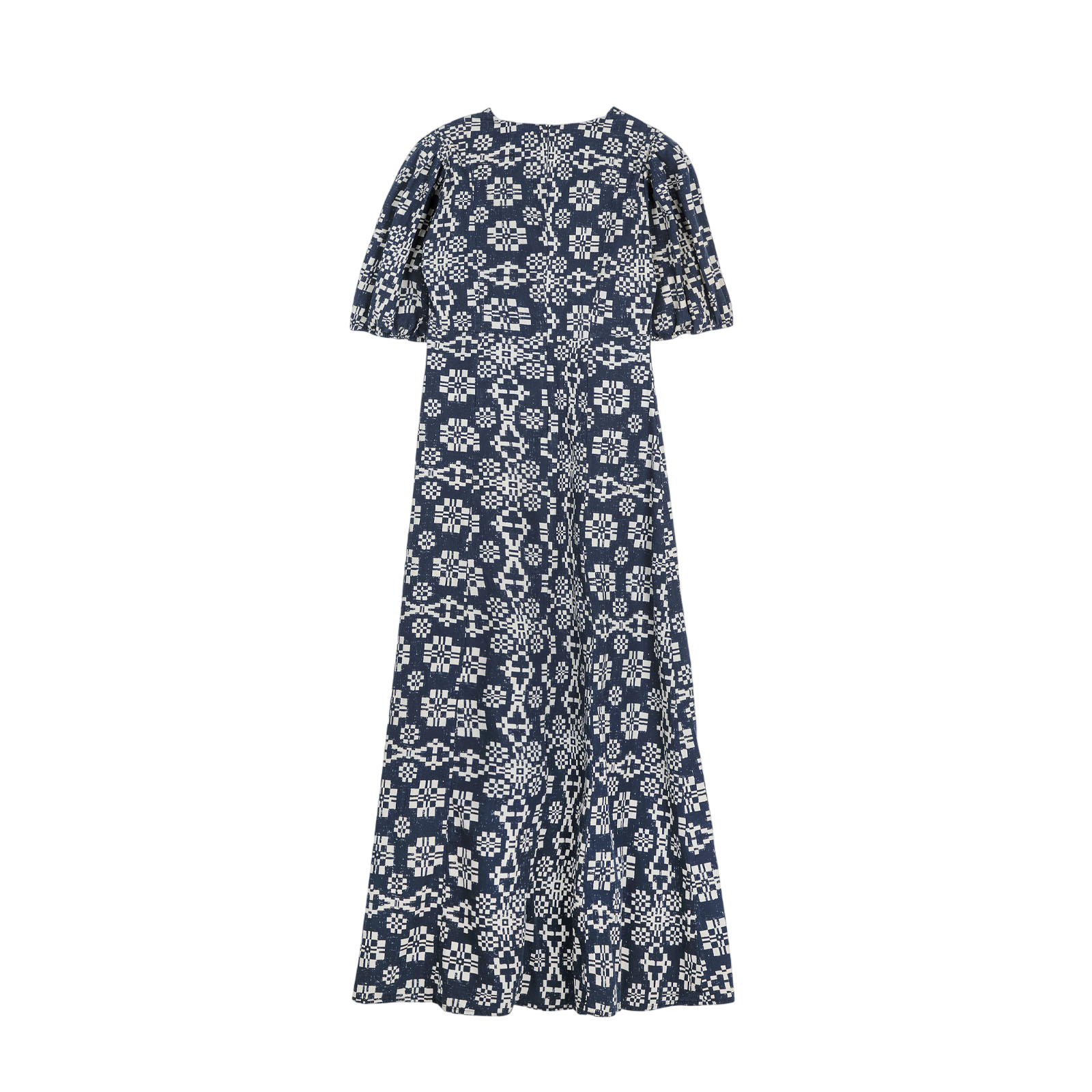 Robe adulte Kaléidoscope Evase Bleu marine