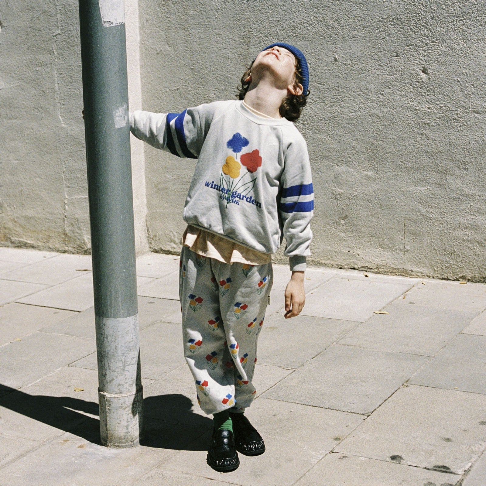 Winter Garden Stripes Pearl Gray sweatshirt