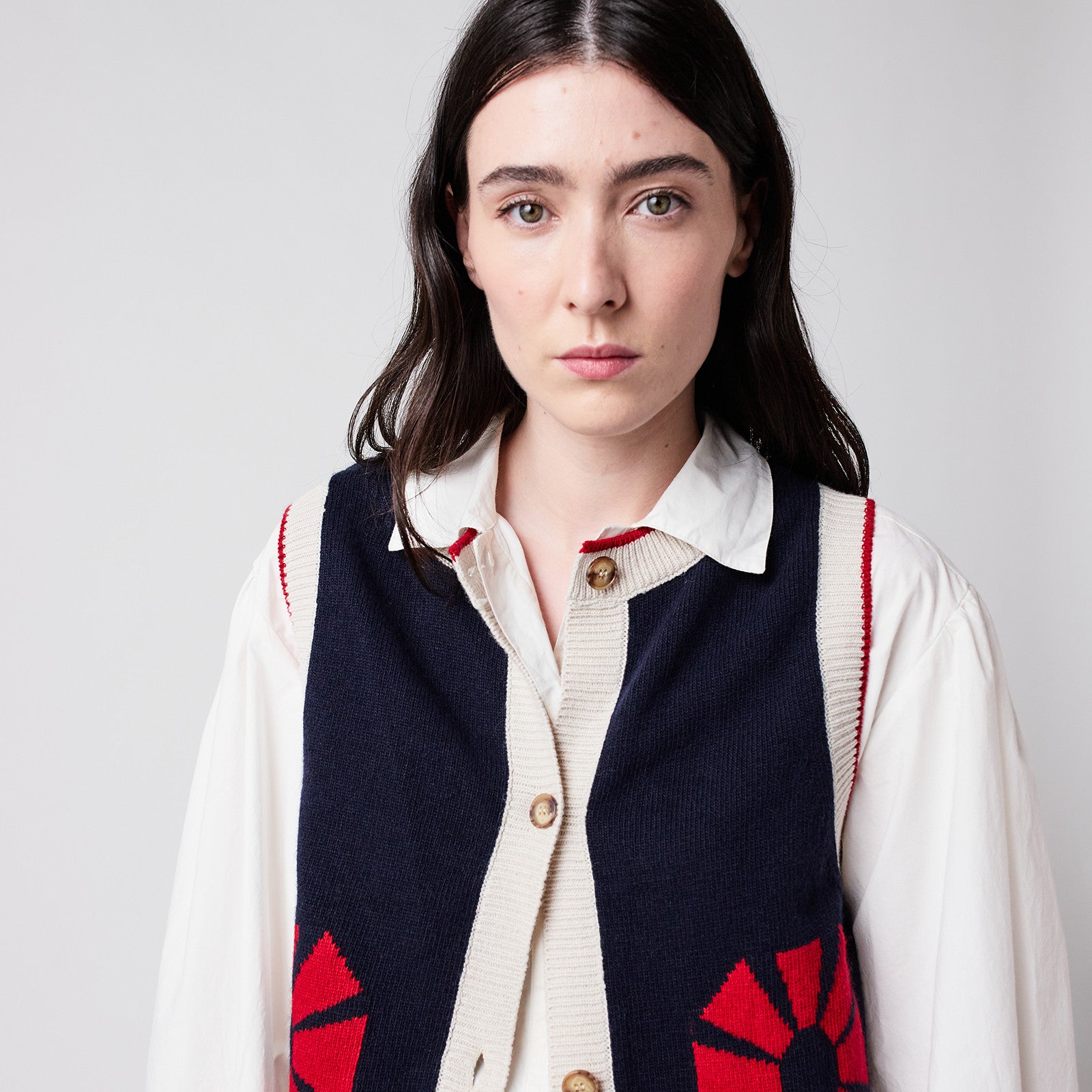 Gilet adulte Flower Navy Blue