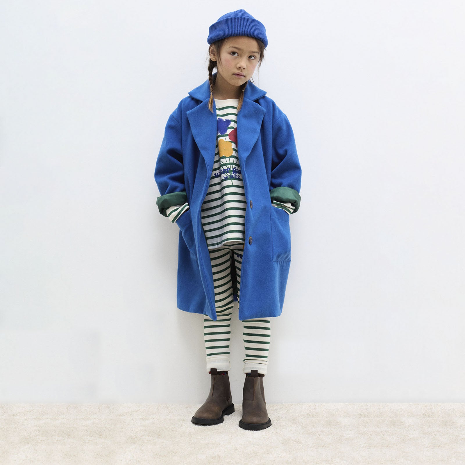 Leggings jardin d'hiver rayé blanc