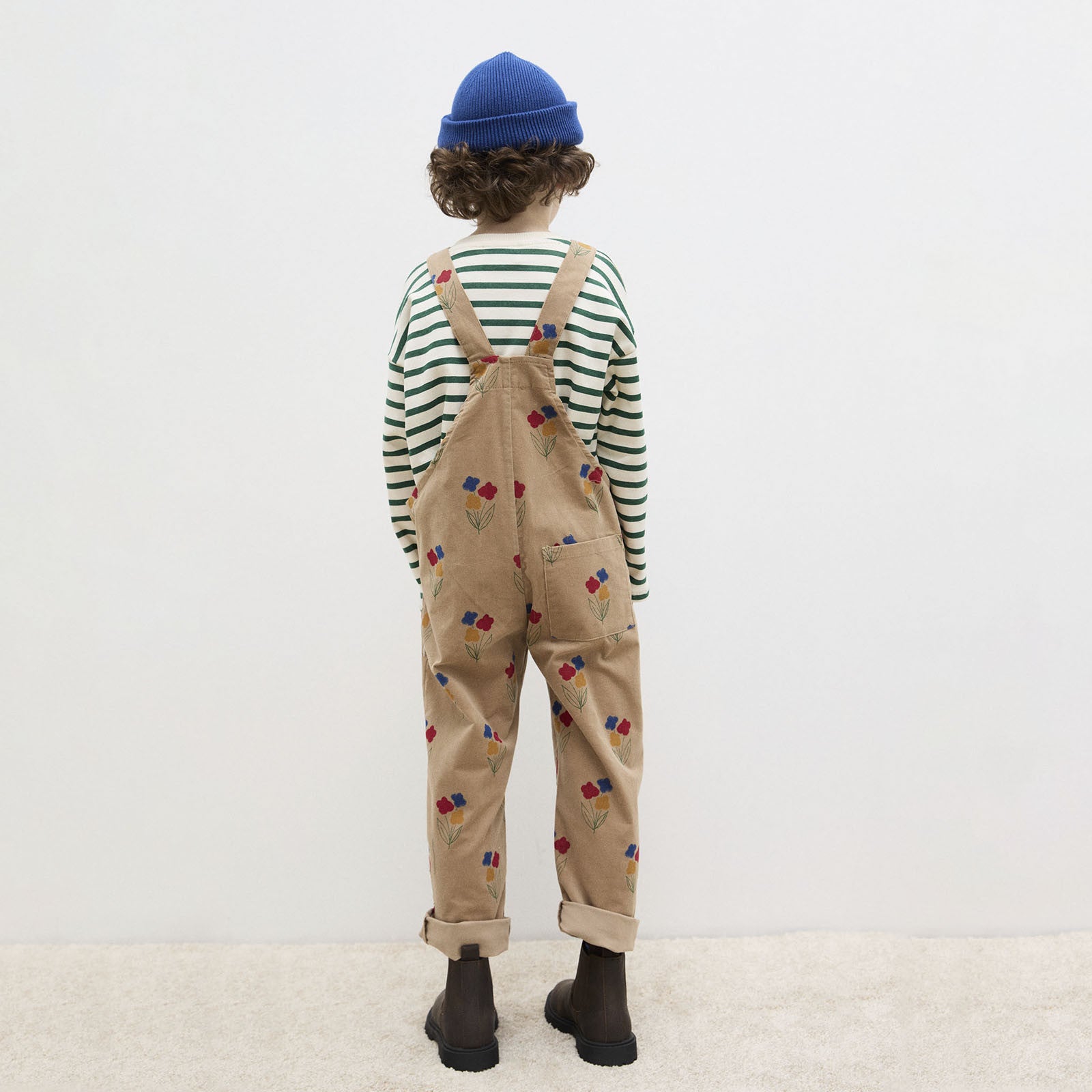 Salopette Flowers All Over Camel