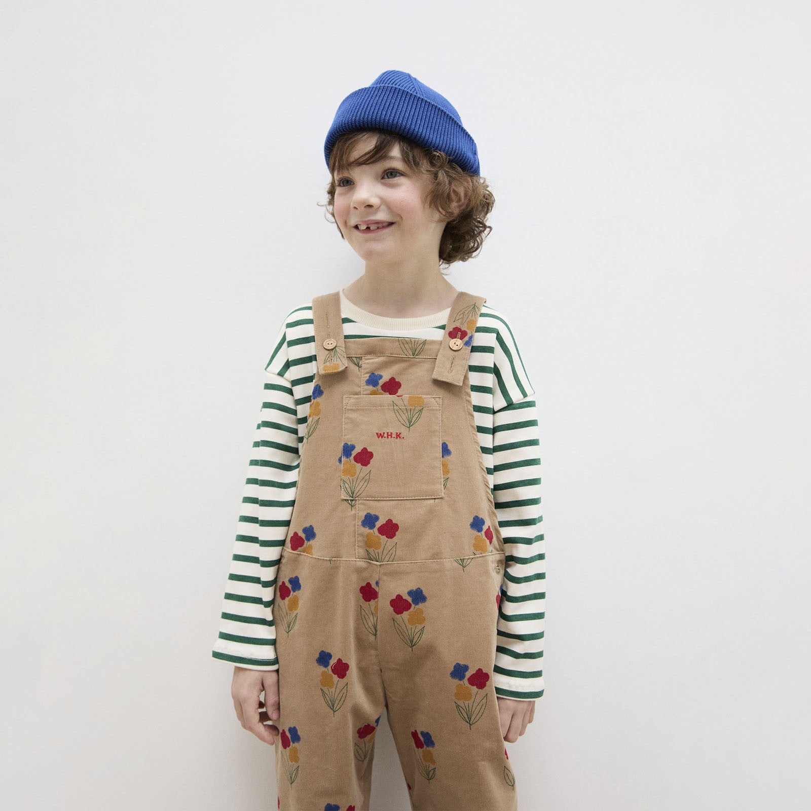 Salopette Flowers All Over Camel