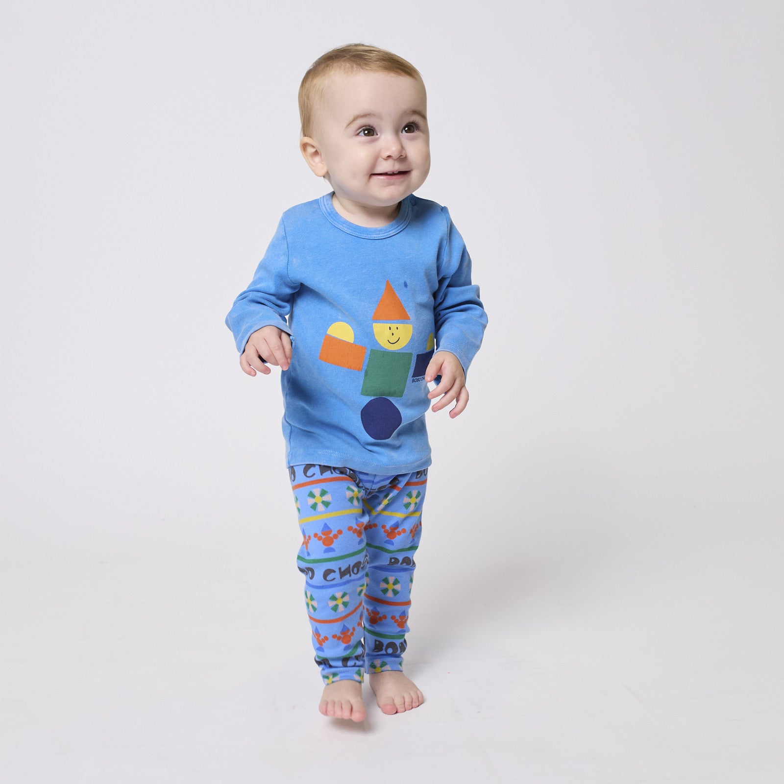 Tee shirt manches longues bébé Wooden Toy Light Blue