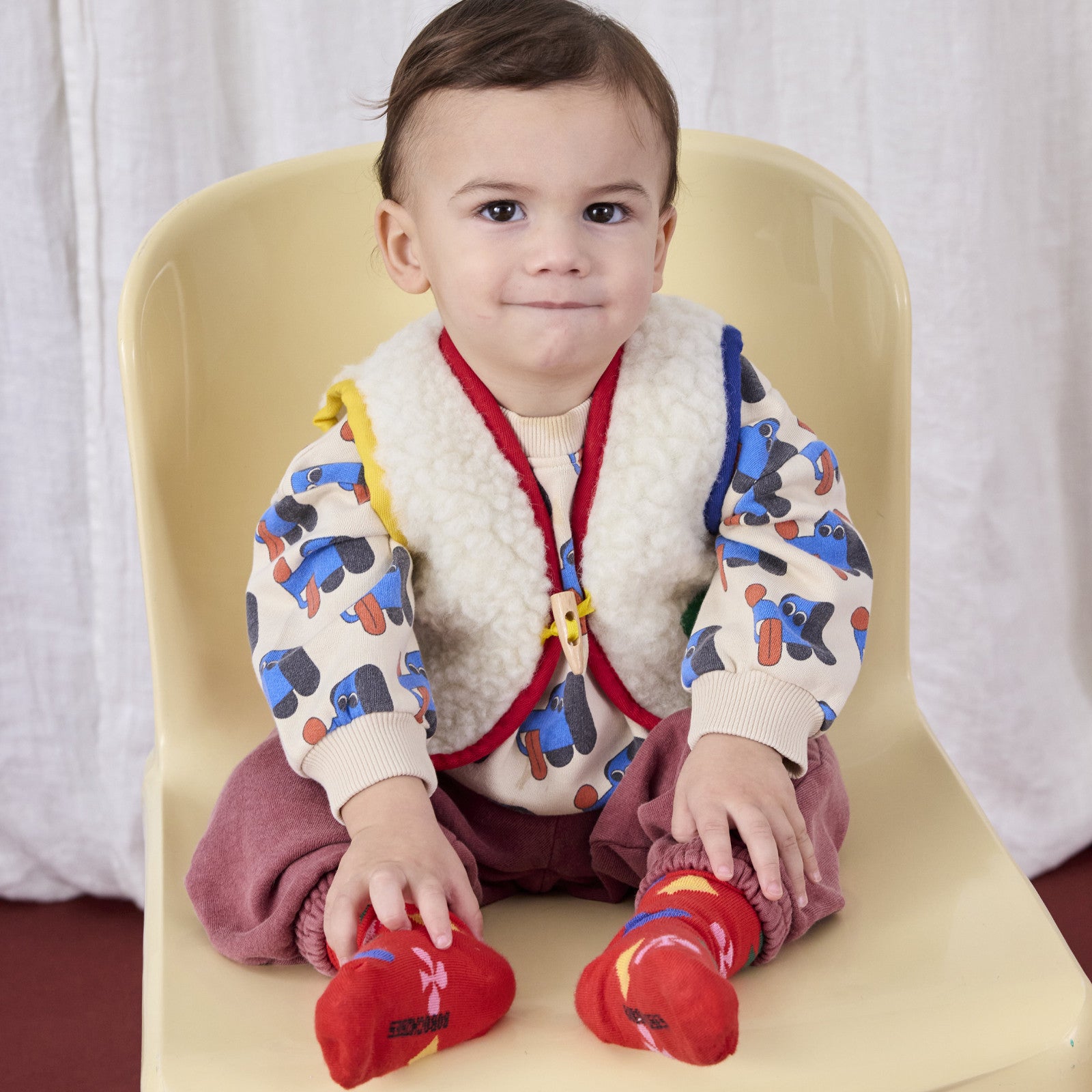 Baby Weste Bobo Choses X Binibamba Offwhite