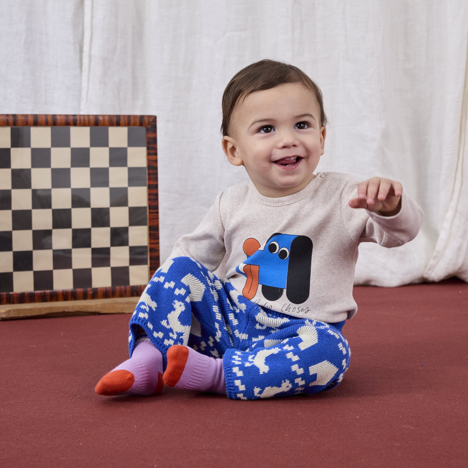 Body bébé Doggy Mate blanc cassé