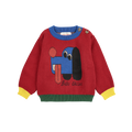 Baby Pullover Doggy Mate Jacquard Red