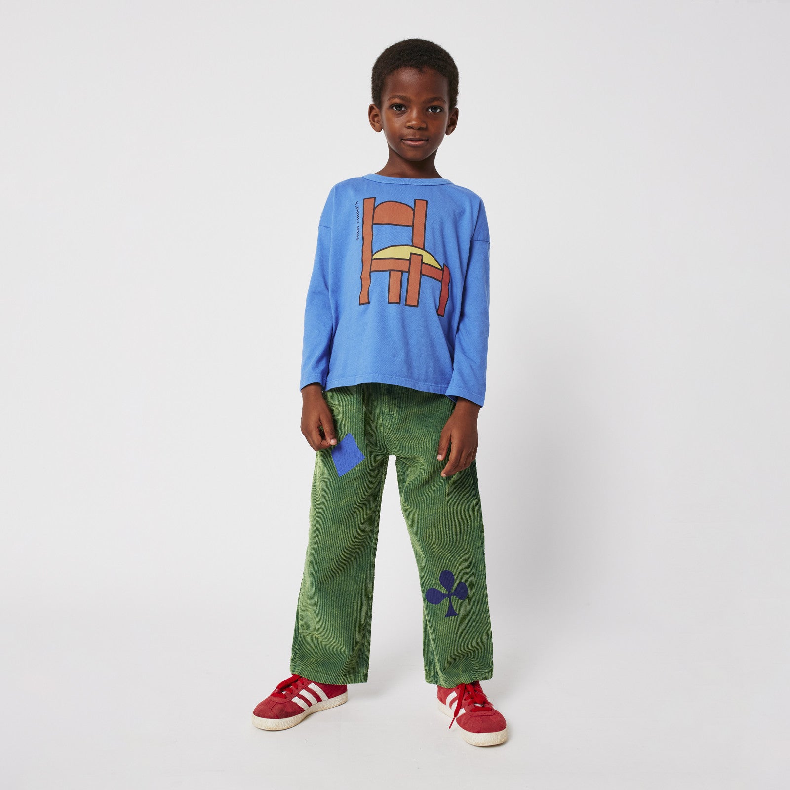 Langarmshirt Chair Blue