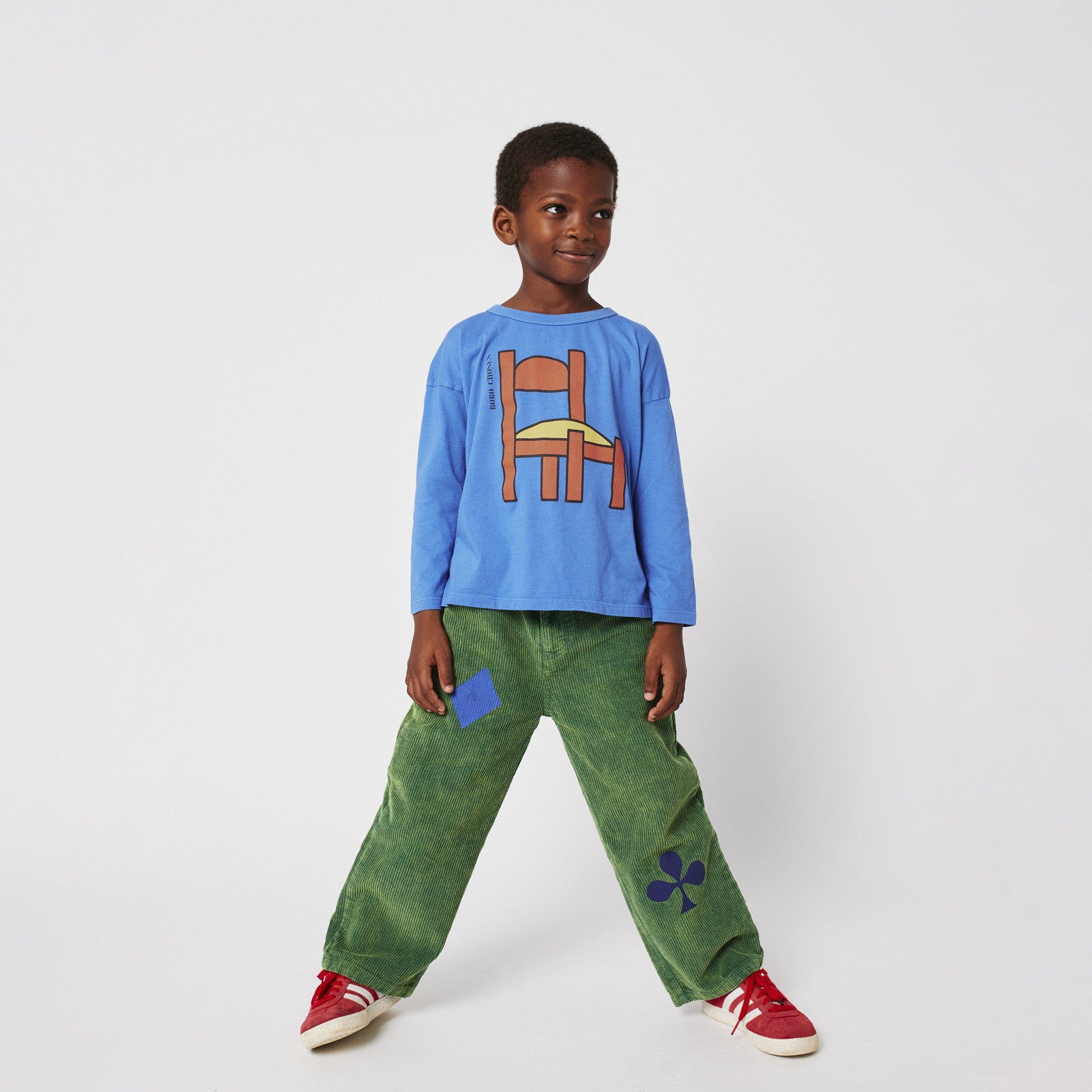 Langarmshirt Chair Blue