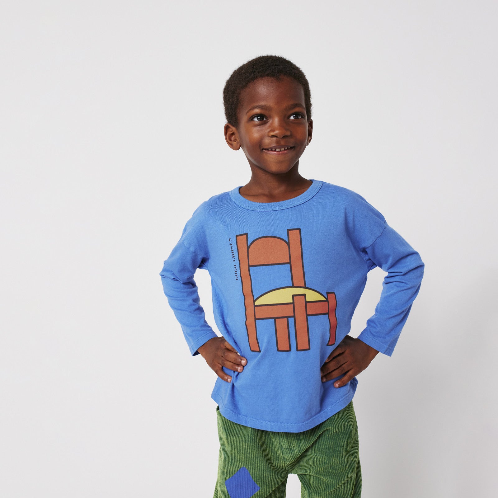 Langarmshirt Chair Blue