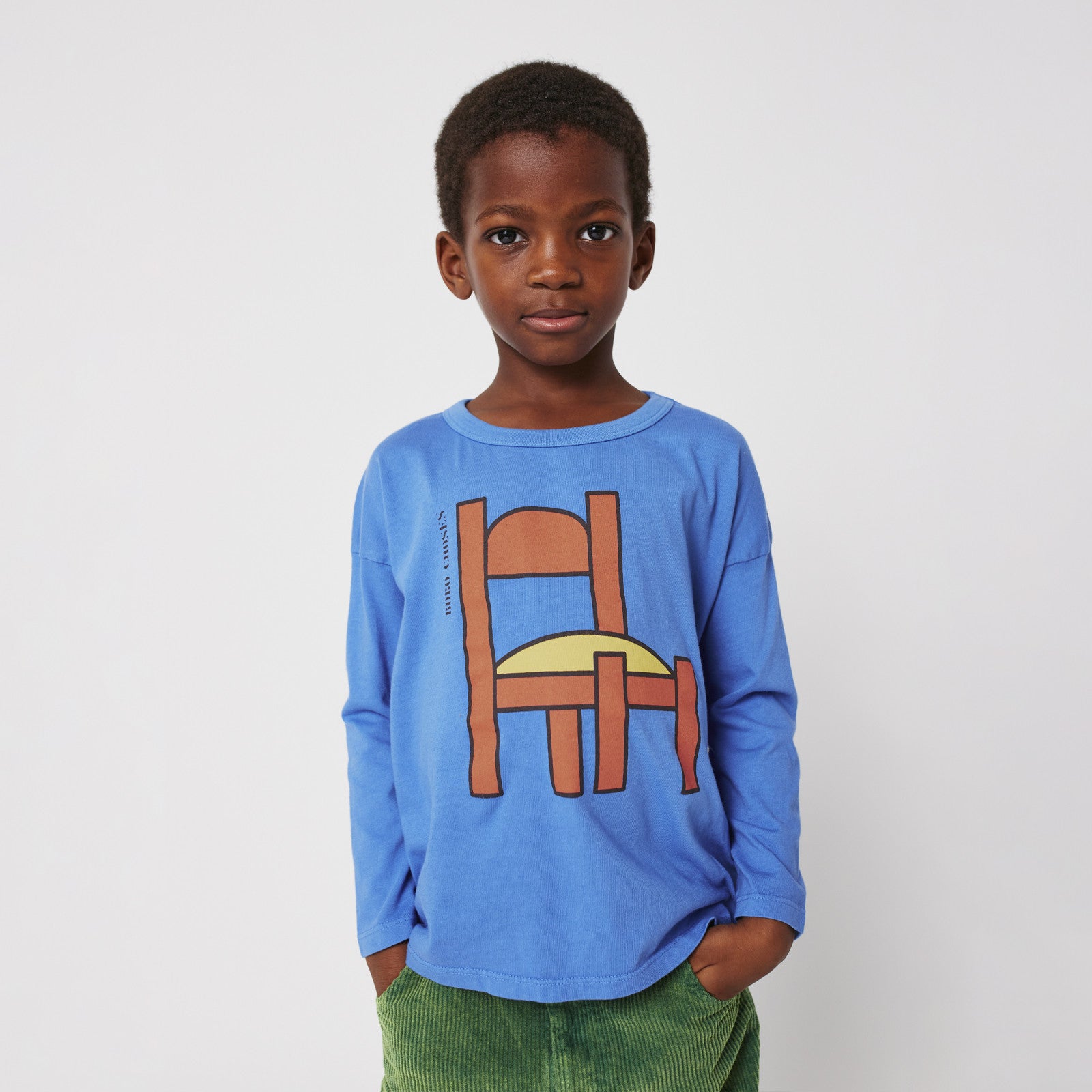 Langarmshirt Chair Blue