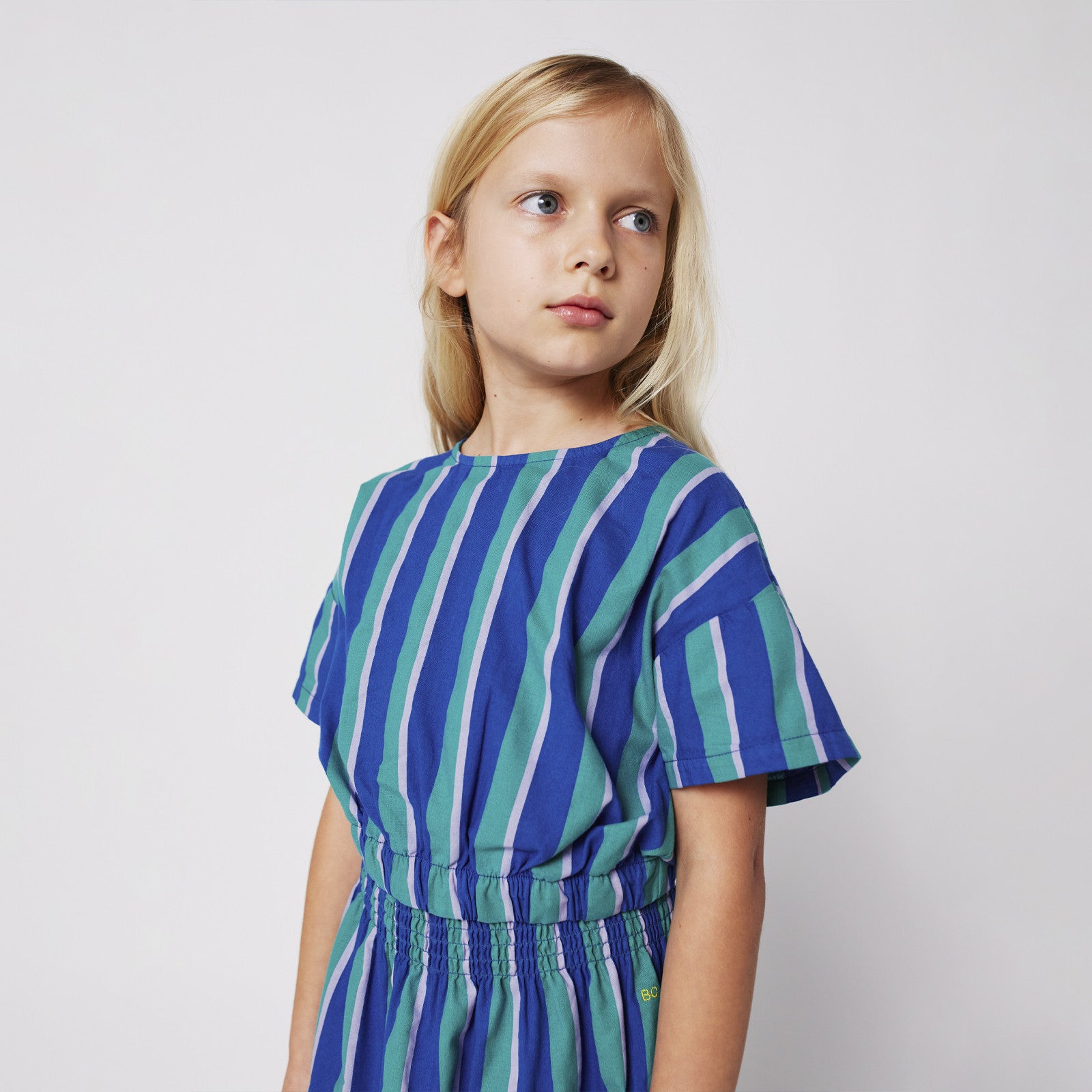 T-shirt Striped Crop Blue