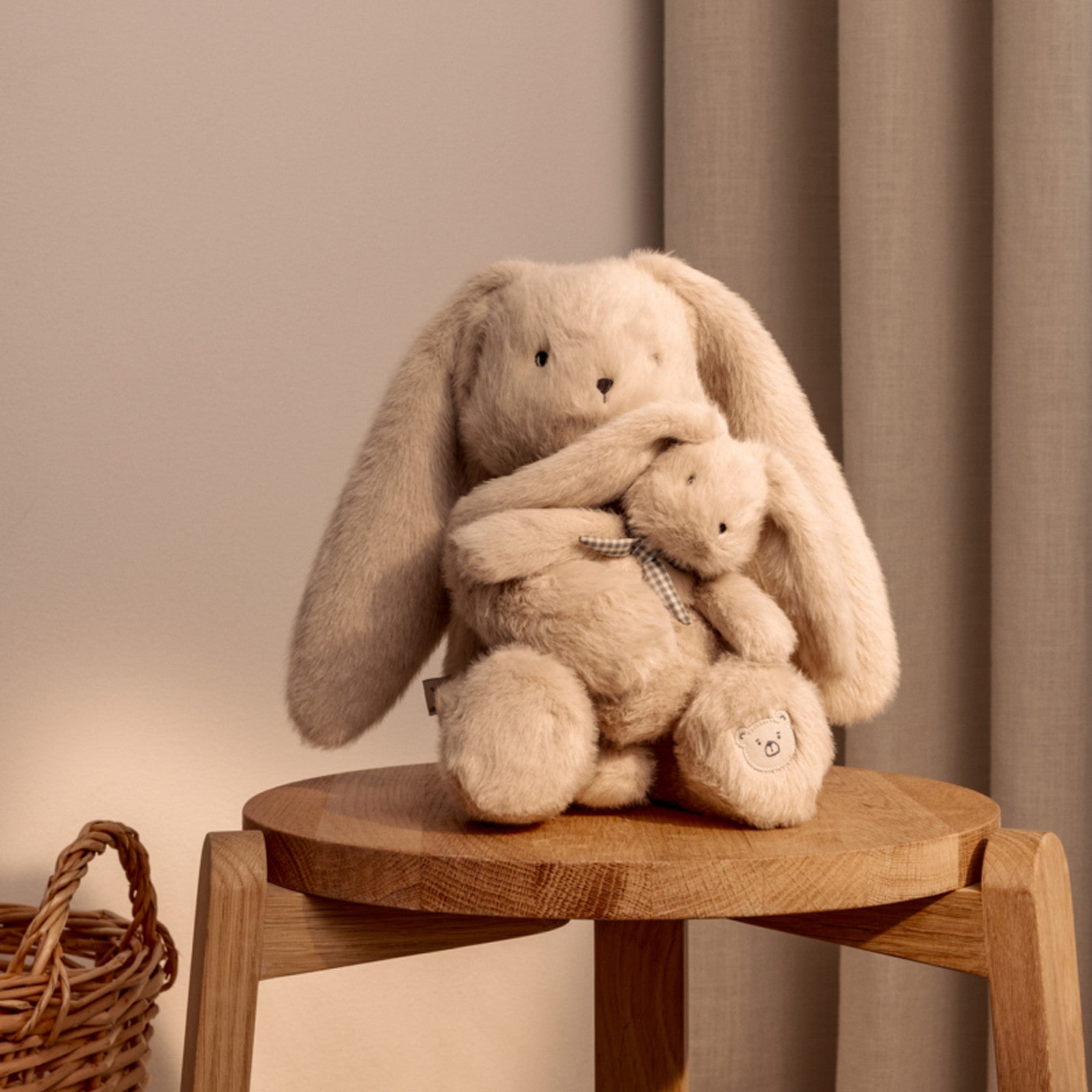 Peluche Berto Mommy & Me Rabbit Teddy Mist