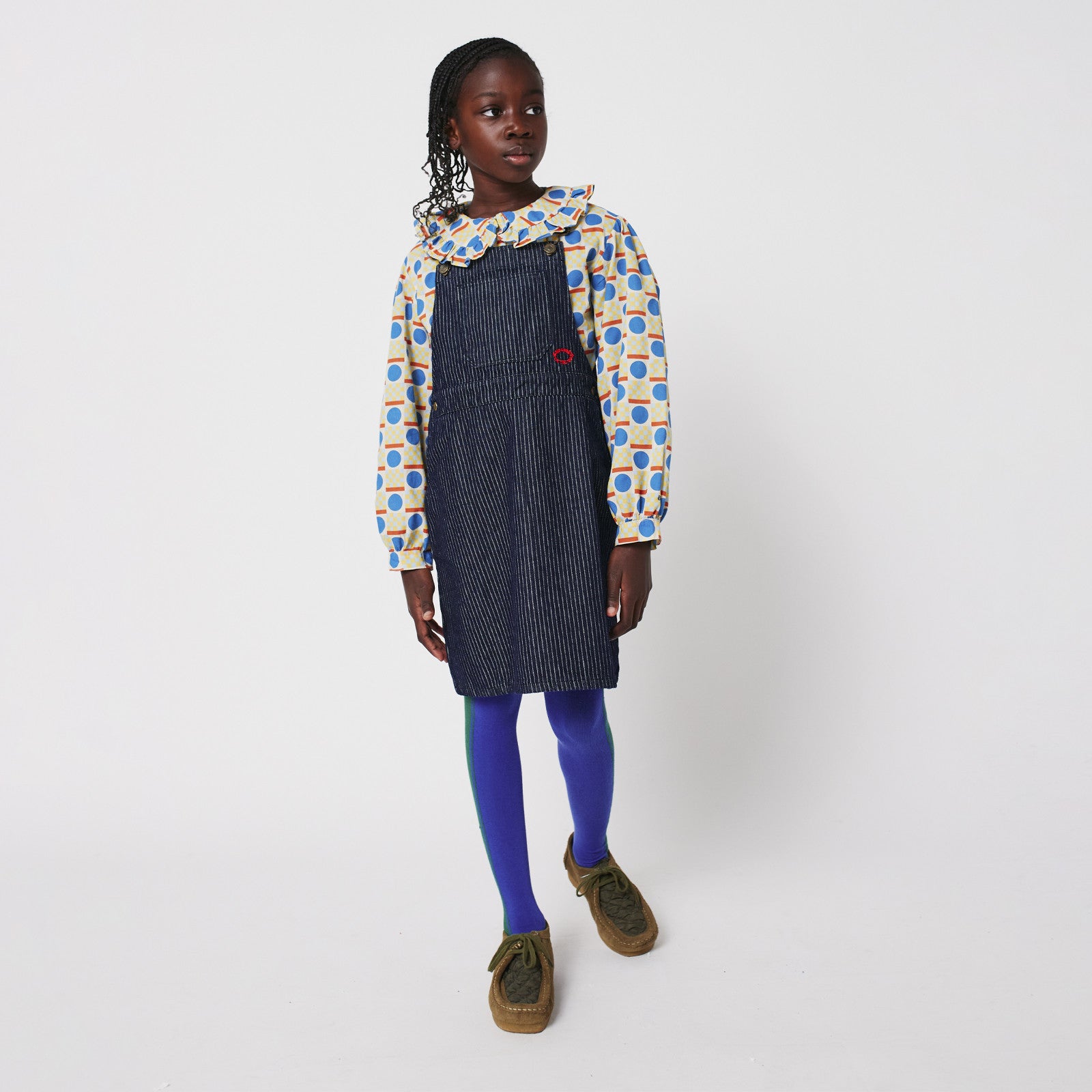 Dress Tic Tac Toe Denim Navy Blue