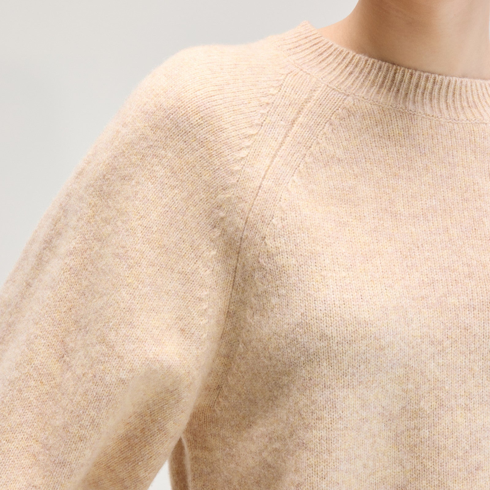 Pull en maille Ameka Beige Melange