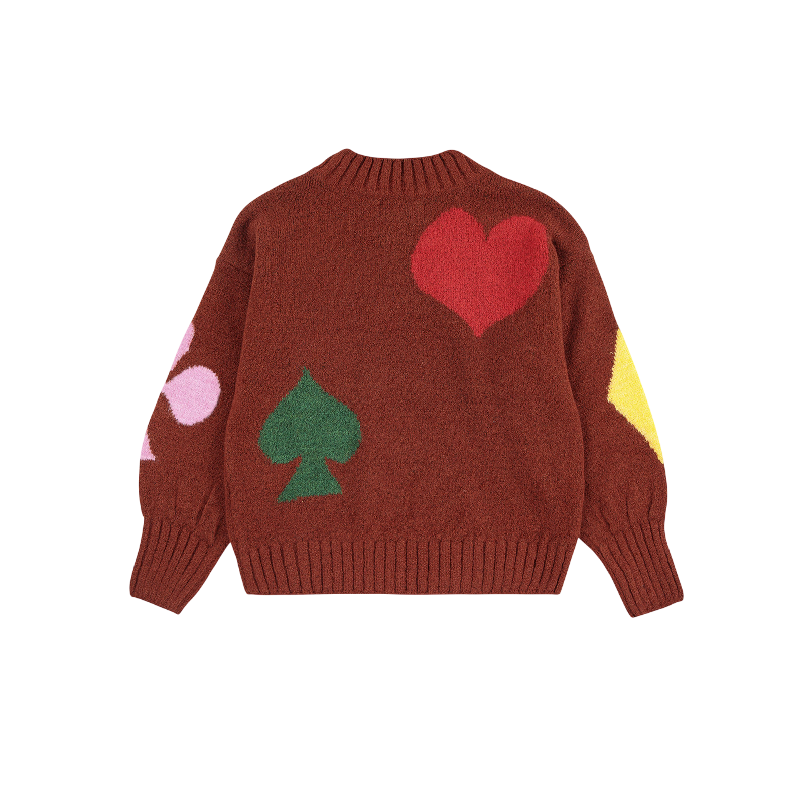 Pull Bobo Joker Jacquard Bourgogne Rouge