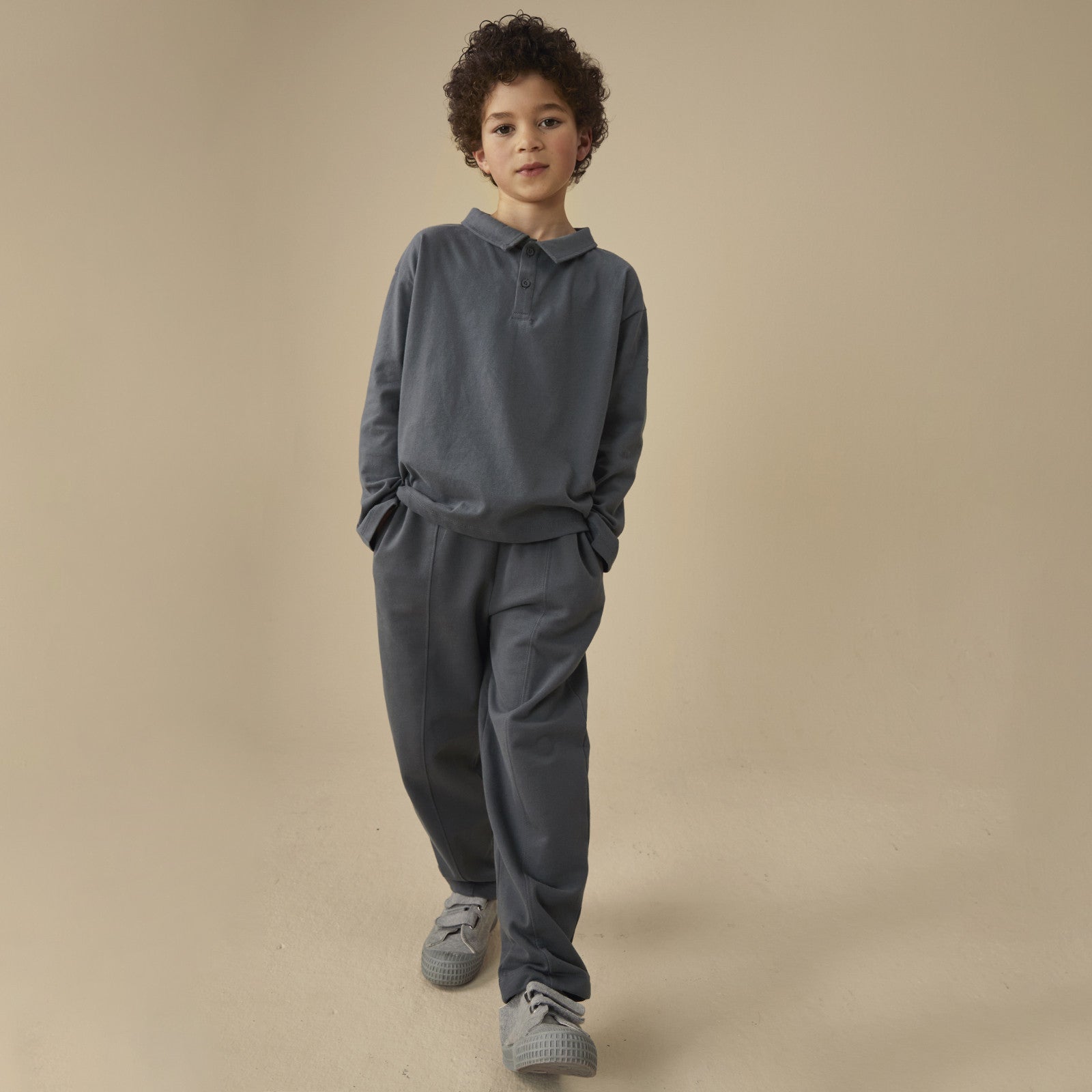 Hose Barrel Leg Blue Grey