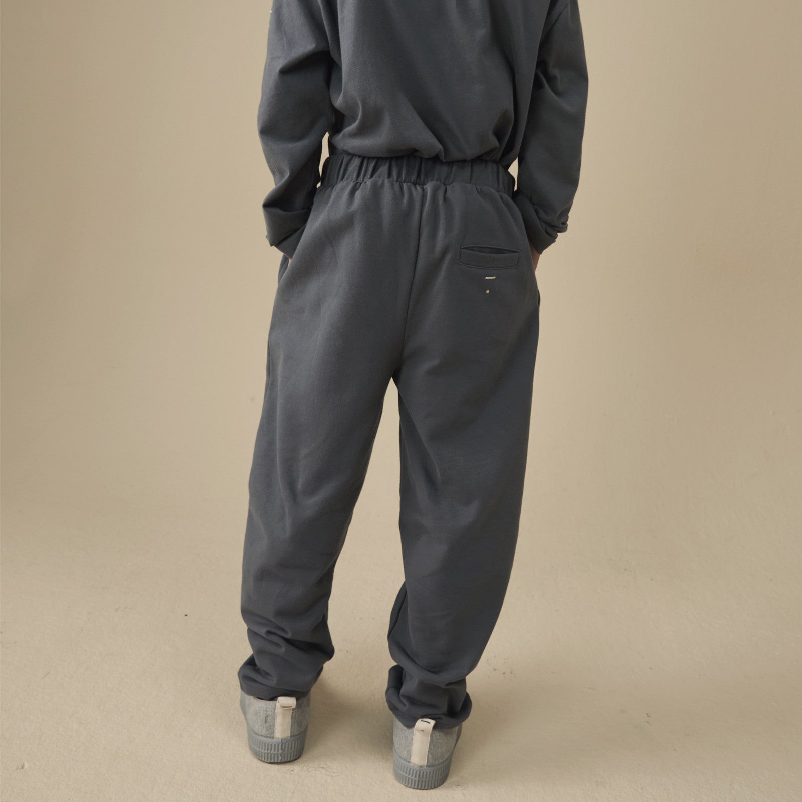 Hose Barrel Leg Blue Grey