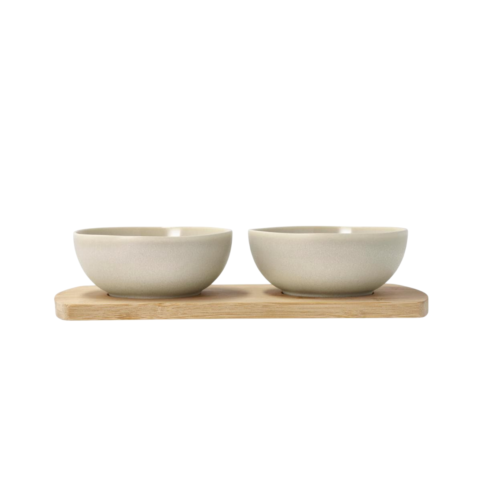 Villa Collection Bamboo tray with 2 bowls Shoku Beige