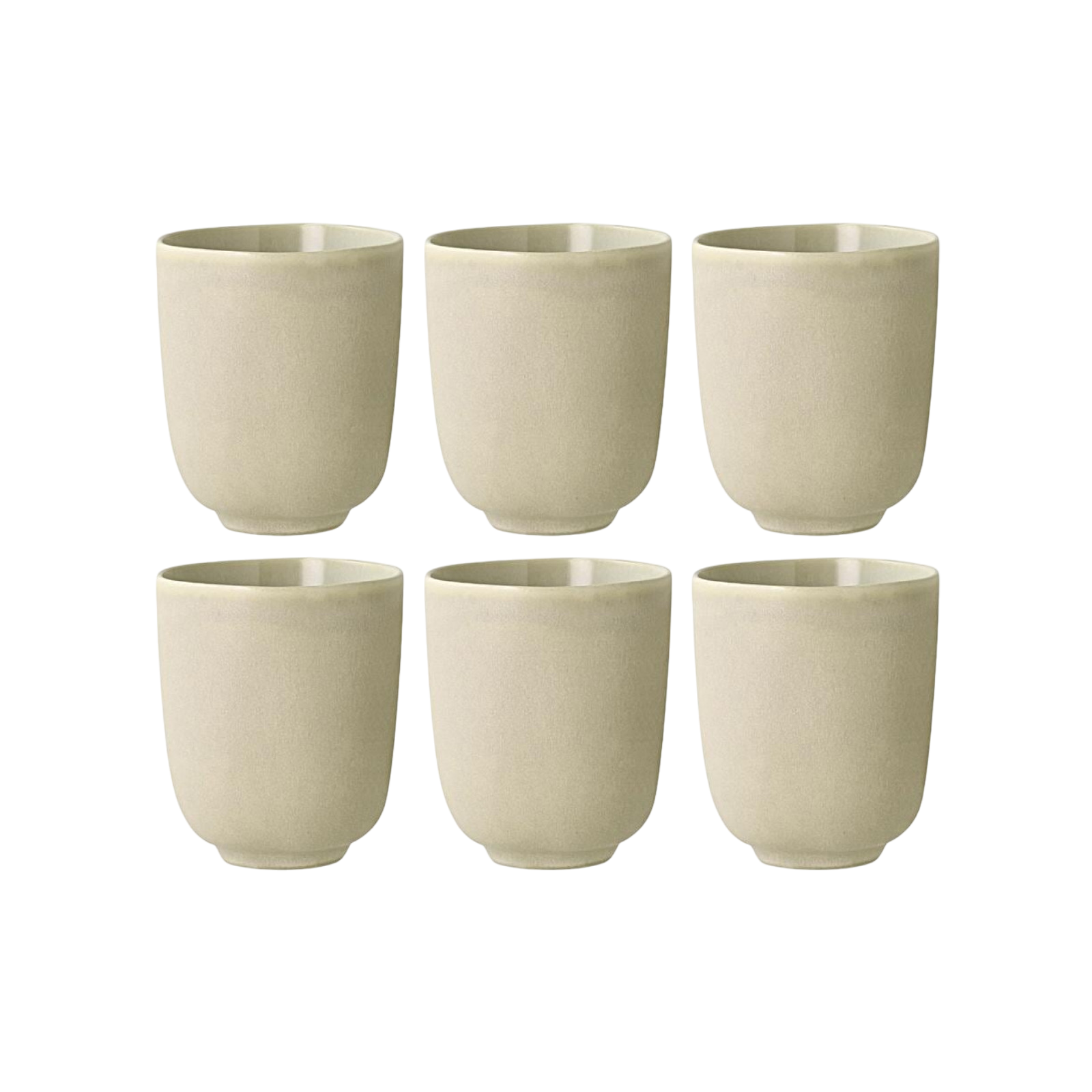 Villa Collection Shoku Coffee Mugs 330 ml, 6 pieces, Beige