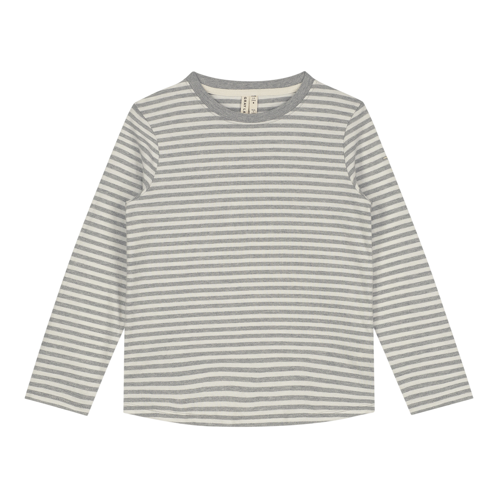 Langarmshirt New Fit Grey Melange Cream