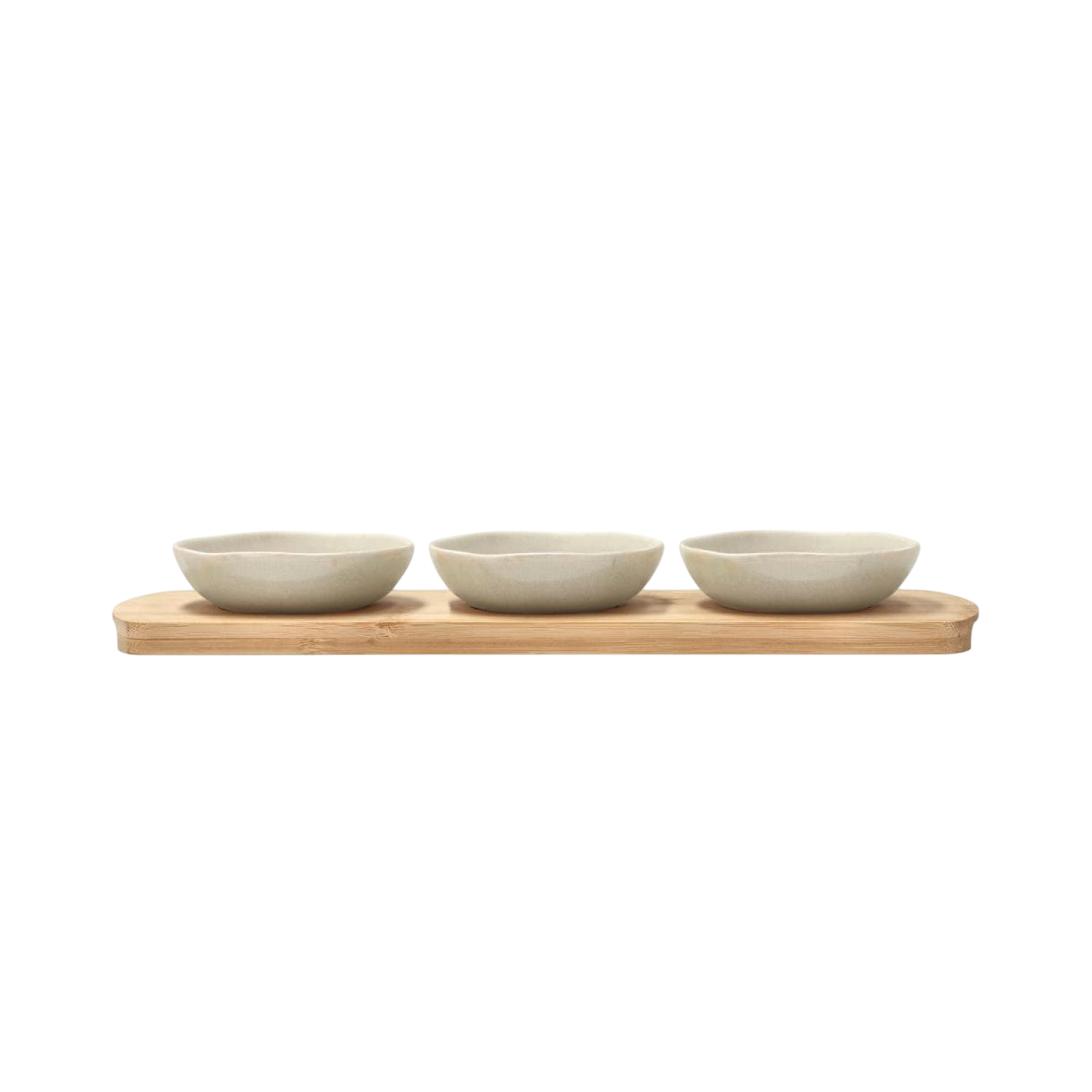 Villa Collection Bamboo tray with 3 bowls Shoku Beige