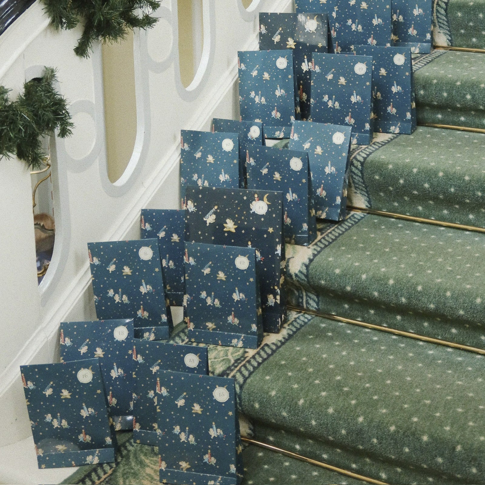 Advent calendar filled with 24 gifts Blue