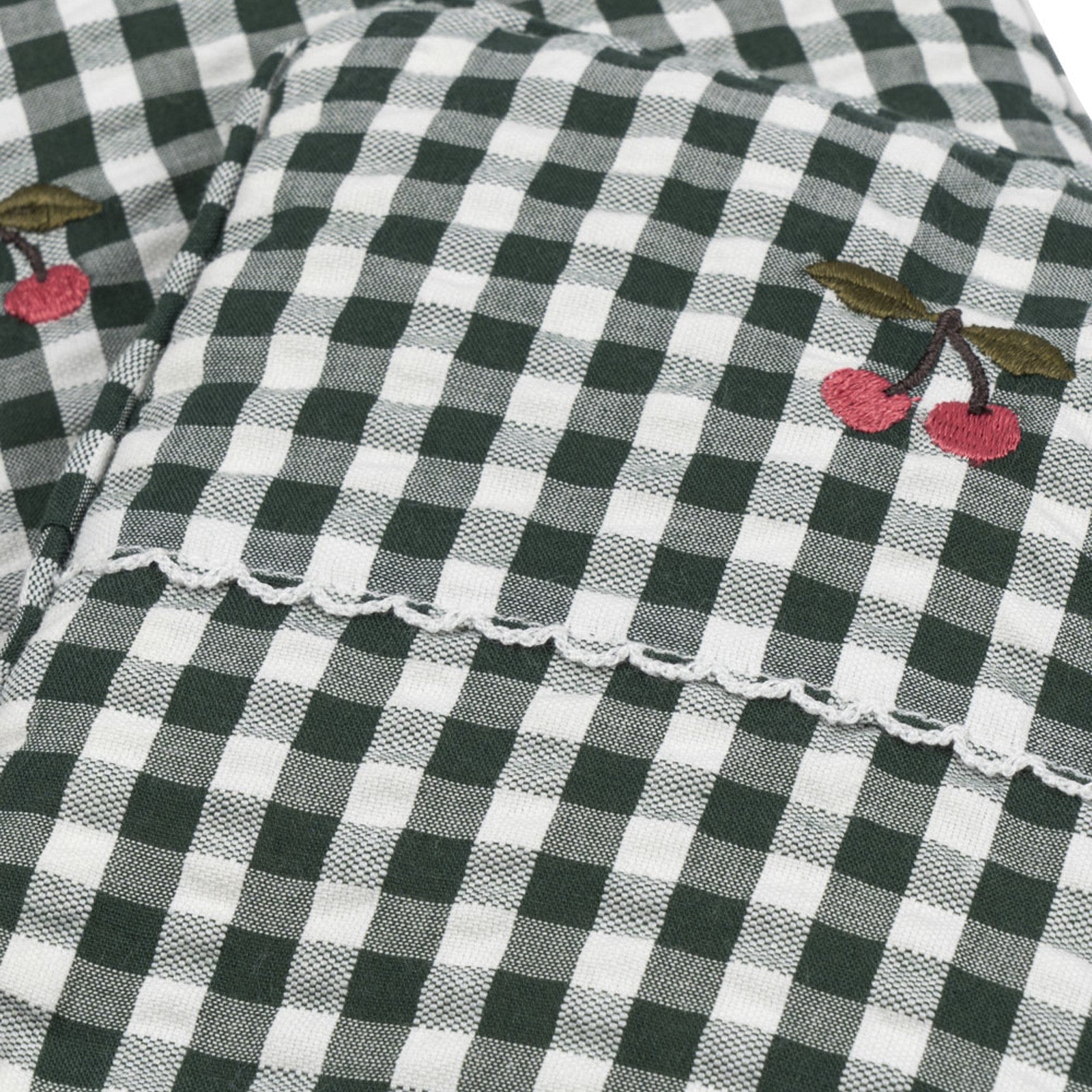 Doll bed cover Green Check