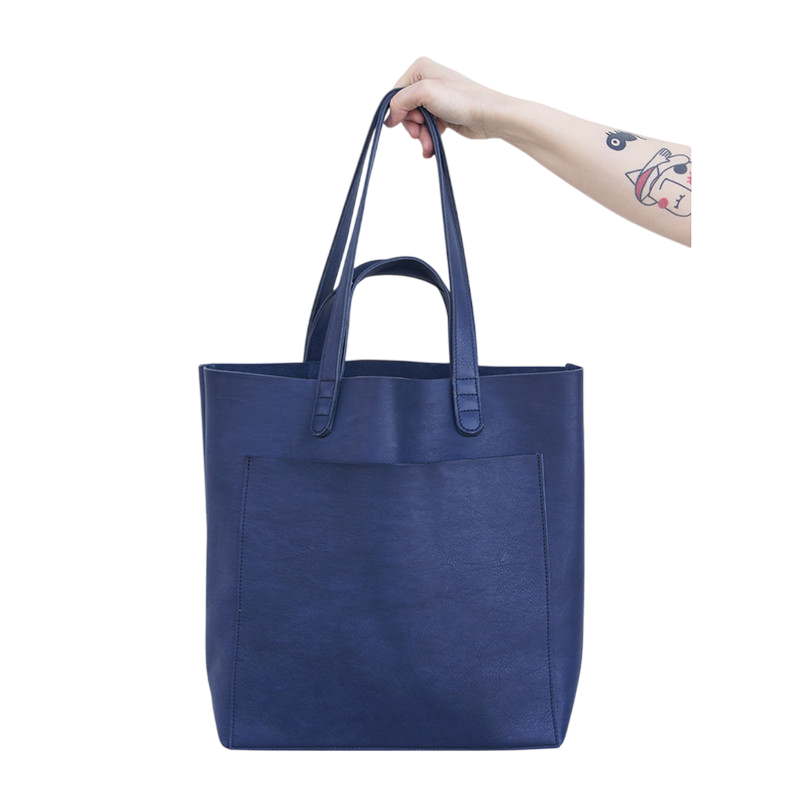 Navy tote bag