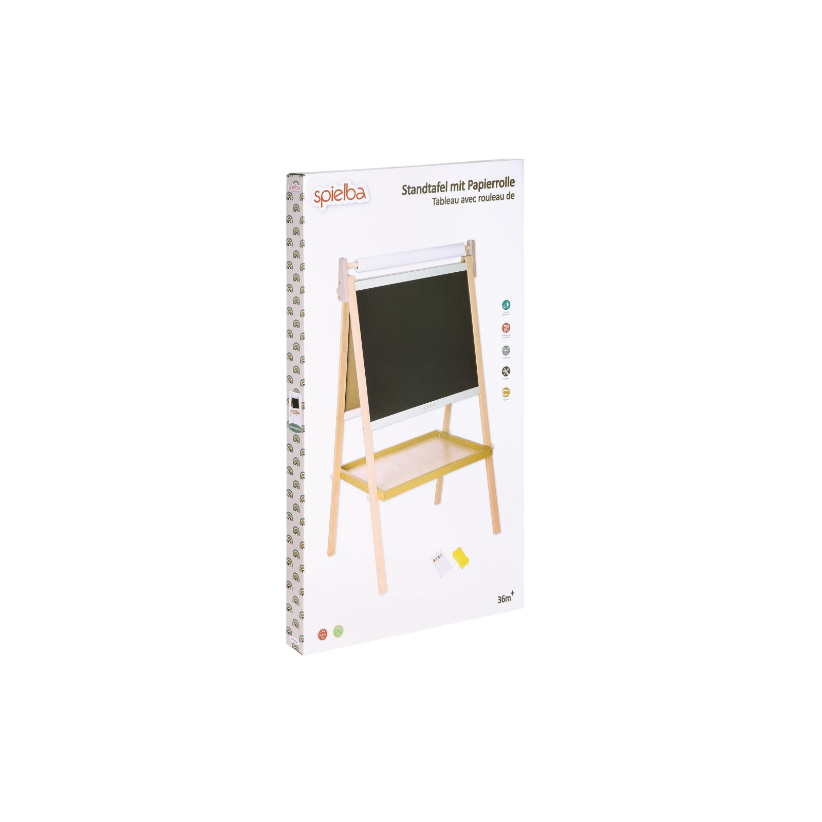 Spielba wooden toys standing board with paper and chalk